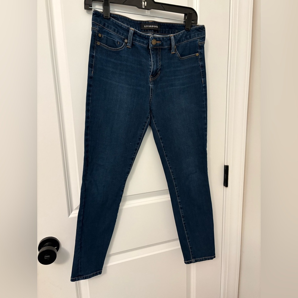 Liverpool Dark Blue Ankle Jeans